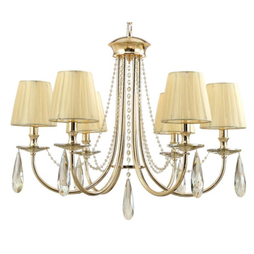 Подвесная люстра Crystal Lux Victoria SP6 Gold/Amber