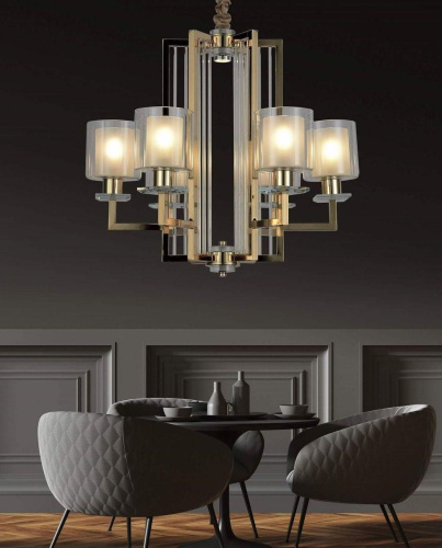 Подвесная люстра Lumina Deco Manhattan LDP 8012-6 F.GD Подвесная люстра Lumina Deco Manhattan LDP 8012-6 F.GD