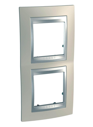 Рамка 2-постовая вертикальная Schneider Electric Unica Top MGU66.004V.095 Рамка 2-постовая вертикальная Schneider Electric Unica Top MGU66.004V.095
