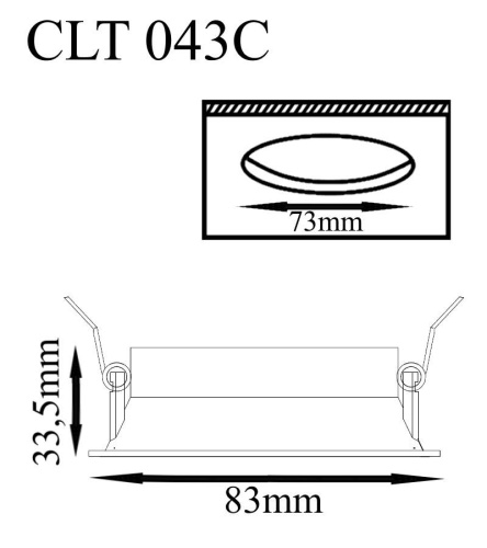 Встраиваемый светильник Crystal Lux CLT 043C BL Встраиваемый светильник Crystal Lux CLT 043C BL
