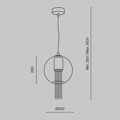 Подвесной светильник Maytoni Flusso P095PL-01BZ Подвесной светильник Maytoni Flusso P095PL-01BZ