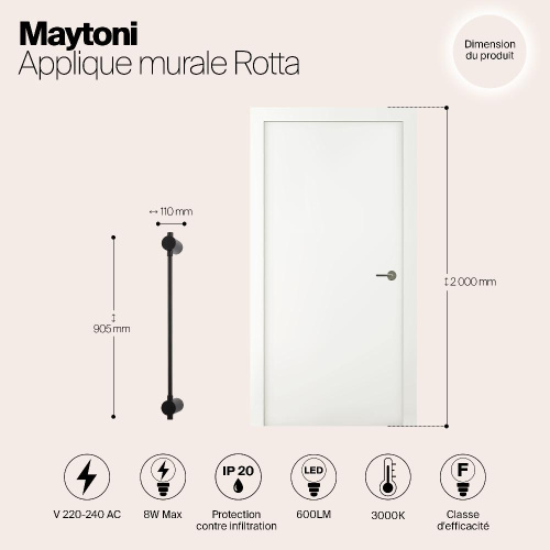 Бра Maytoni Rotta MOD413WL-L8B3K Бра Maytoni Rotta MOD413WL-L8B3K