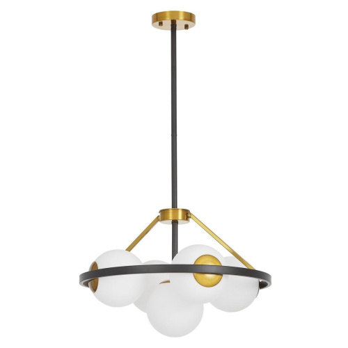 Подвесная люстра Lumina Deco Donzano LDP 8034-5 BK+WT Подвесная люстра Lumina Deco Donzano LDP 8034-5 BK+WT