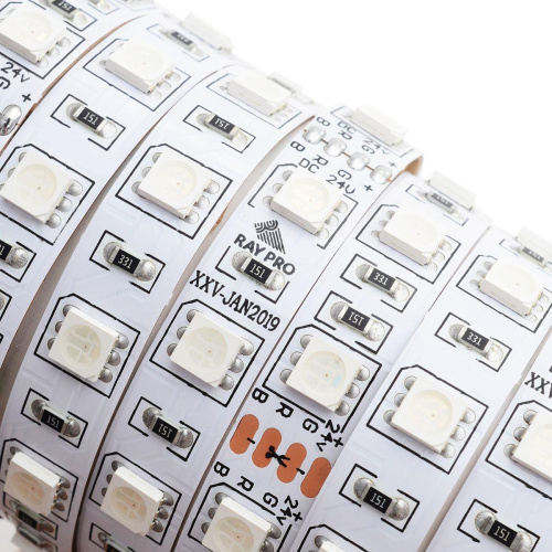 Светодиодная лента Apeyron 14,4W/m 60LED/m 5050SMD разноцветная 5M 00-310 Светодиодная лента Apeyron 14,4W/m 60LED/m 5050SMD разноцветная 5M 00-310