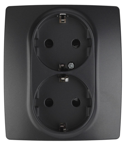 Розетка ЭРА 12 2x2P E Schuko со шторками 16A 250V 12-2104-05 Б0014703 Розетка ЭРА 12 2x2P E Schuko со шторками 16A 250V 12-2104-05 Б0014703