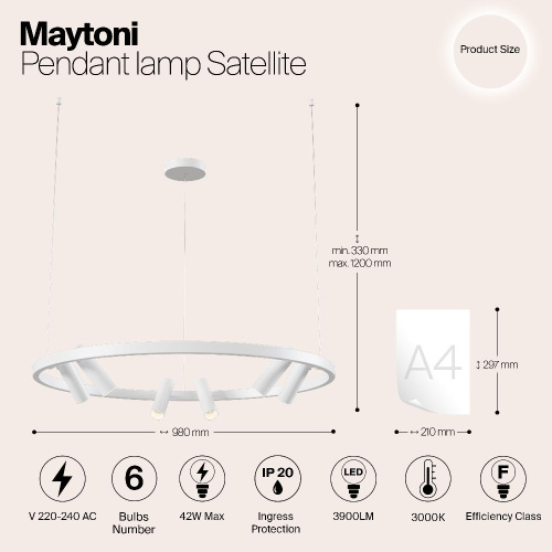 Подвесной светильник Maytoni MOD102PL-L42W Подвесной светильник Maytoni MOD102PL-L42W