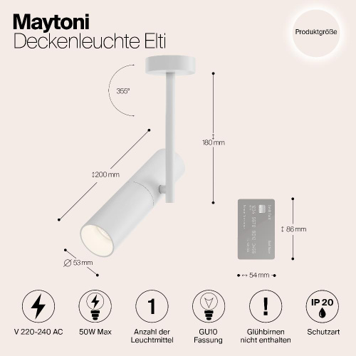 Спот Maytoni Elti C020CL-01W