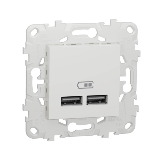 Розетка компьютерная USBx2 Schneider Electric Unica New NU541818 Розетка компьютерная USBx2 Schneider Electric Unica New NU541818