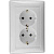 Розетка 2x2К+З Legrand Valena 16A 250V с/з винтовой зажим белая 774400