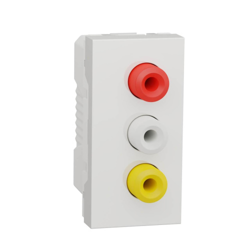 Розетка 3xRCA Schneider Electric Unica New Modular NU343118 Розетка 3xRCA Schneider Electric Unica New Modular NU343118