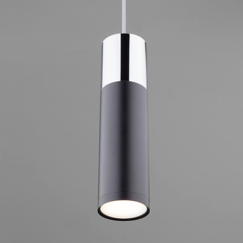 Подвесной светильник Eurosvet 50135/1 LED хром/черный Подвесной светильник Eurosvet 50135/1 LED хром/черный