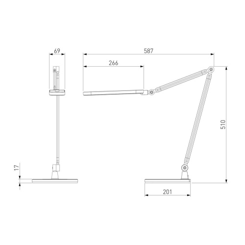 Настольная лампа Eurosvet Modern 80420/1 графит Настольная лампа Eurosvet Modern 80420/1 графит