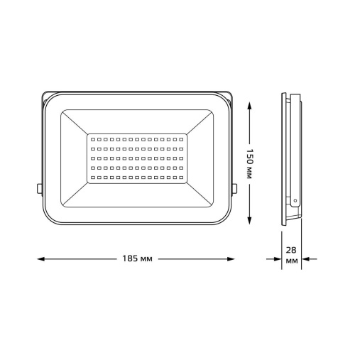 Прожектор светодиодный Gauss Qplus 50W 6500К 613511350 Прожектор светодиодный Gauss Qplus 50W 6500К 613511350