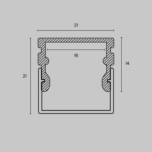 Профиль Maytoni Technical ALM007S-2M Профиль Maytoni Technical ALM007S-2M