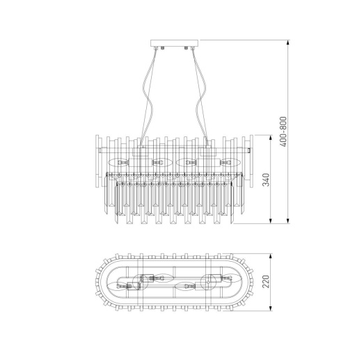 Подвесная люстра Bogates Piano 340/4 Подвесная люстра Bogates Piano 340/4