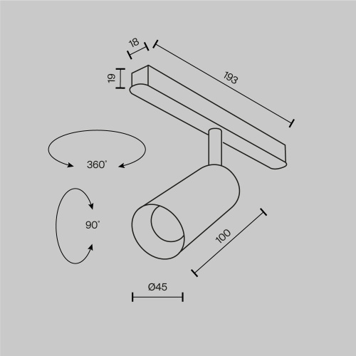 Трековый светильник Technical TR032-4-5W3K-M-DS-BW Трековый светильник Technical TR032-4-5W3K-M-DS-BW