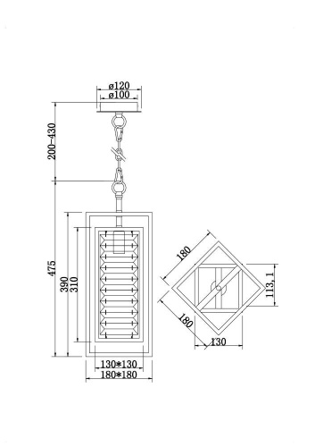 Подвесной светильник Maytoni Tening MOD060PL-01G Подвесной светильник Maytoni Tening MOD060PL-01G