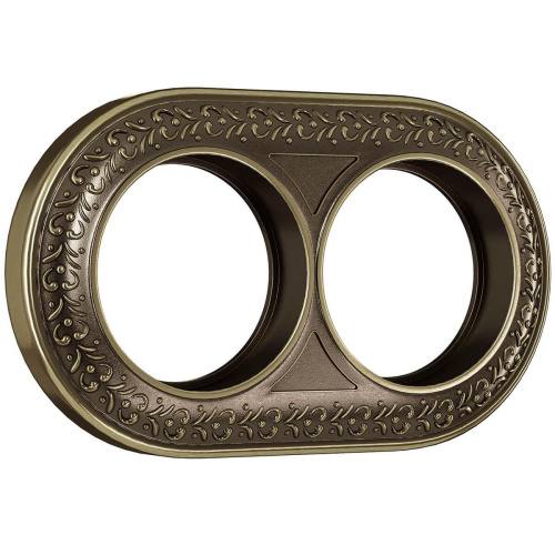 Рамка Werkel Antik Runda на 2 поста бронза WL70-frame-02 4690389106514 Рамка Werkel Antik Runda на 2 поста бронза WL70-frame-02 4690389106514