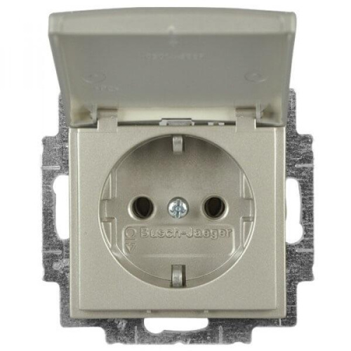 Розетка ABB Basic55 Schuko с/з 16A 250V с крышкой безвинтовой зажим шампань 2CKA002018A1498 Розетка ABB Basic55 Schuko с/з 16A 250V с крышкой безвинтовой зажим шампань 2CKA002018A1498