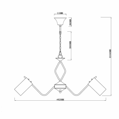 Подвесная люстра Rivoli Lattea 3035-208 Б0037695 Подвесная люстра Rivoli Lattea 3035-208 Б0037695