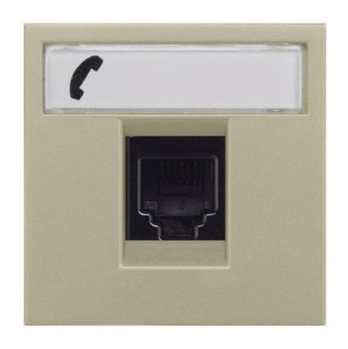 Розетка RJ12 ABB Zenit 3 кат шампань 2CLA221760N1901 Розетка RJ12 ABB Zenit 3 кат шампань 2CLA221760N1901