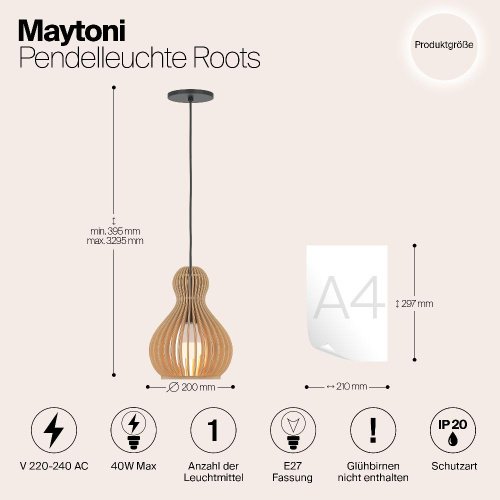 Подвесной светильник Maytoni MOD192PL-01W Подвесной светильник Maytoni MOD192PL-01W