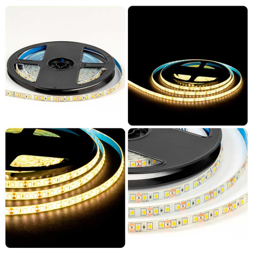 Светодиодная лента OGM 9,6W/m 120LED/m 2835SMD теплый белый 5M LSE-259 Светодиодная лента OGM 9,6W/m 120LED/m 2835SMD теплый белый 5M LSE-259