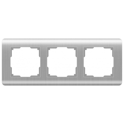 Рамка Werkel Stream на 3 поста серебряный WL12-Frame-03 4690389076381