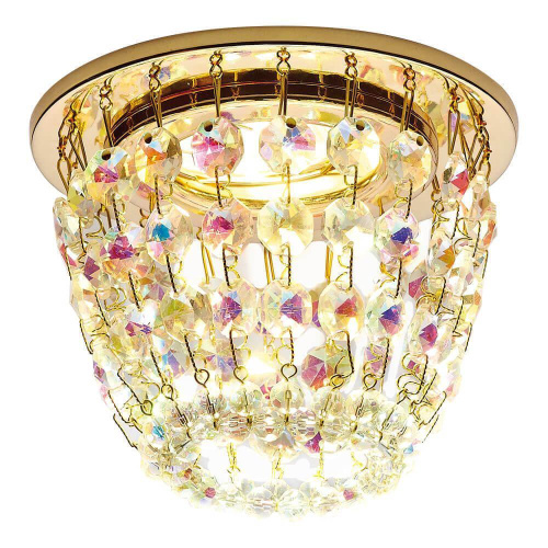 Встраиваемый светильник Ambrella light Crystal K2075 G/PR Встраиваемый светильник Ambrella light Crystal K2075 G/PR