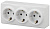 Розетка ЭРА Эксперт 3х2P E Schuko 16A 250V 11-2208-01 Б0020700