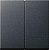 Лицевая панель Gira System 55 выключателя двухклавишного с набором уплотнений IP44 антрацит 026628