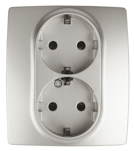 Розетка ЭРА 12 2x2P E Schuko со шторками 16A 250V 12-2104-15 Б0019334 Розетка ЭРА 12 2x2P E Schuko со шторками 16A 250V 12-2104-15 Б0019334
