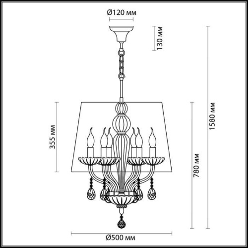 Подвесная люстра Odeon Light Teona 4194/6 Подвесная люстра Odeon Light Teona 4194/6