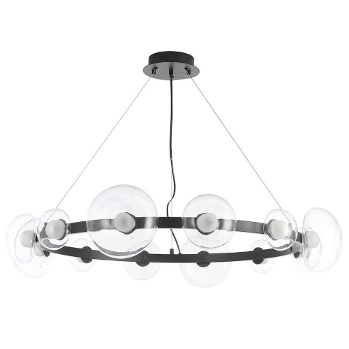 Подвесная светодная люстра Crystal Lux Bosque SP12 Black/Transparent Подвесная светодная люстра Crystal Lux Bosque SP12 Black/Transparent
