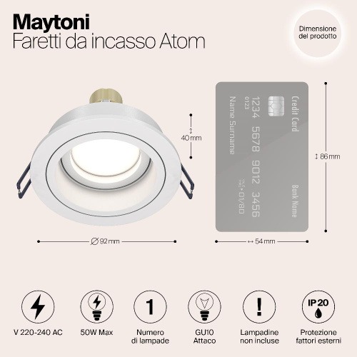Встраиваемый светильник Maytoni Akron DL025-2-01W Встраиваемый светильник Maytoni Akron DL025-2-01W
