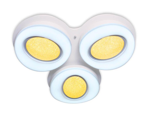 Потолочный светодиодный светильник Ambrella light Orbital Crystal Sand FS1583/3 WH 156W D585*555 Потолочный светодиодный светильник Ambrella light Orbital Crystal Sand FS1583/3 WH 156W D585*555