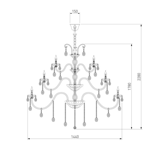 Подвесная люстра Bogates 256/42 Strotskis Подвесная люстра Bogates 256/42 Strotskis