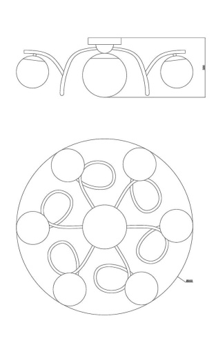 Потолочная люстра Moderli Circle V1150-5C