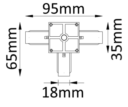 Соединитель T-образный однофазный Crystal Lux CLT 0.211 03 BL Соединитель T-образный однофазный Crystal Lux CLT 0.211 03 BL