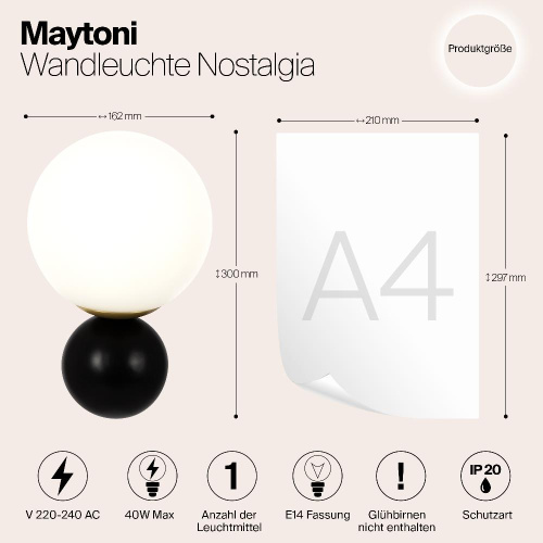 Бра Maytoni Nostalgia MOD048WL-01G Бра Maytoni Nostalgia MOD048WL-01G