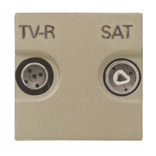 Розетка TV-R-SAT проходная ABB Zenit шампань 2CLA225180N1901