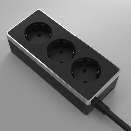 Удлинитель 3-х местный 3м Werkel Gallant черный/хром W6523635 4690389171338 Удлинитель 3-х местный 3м Werkel Gallant черный/хром W6523635 4690389171338
