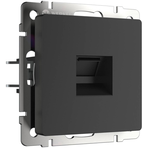 Розетка Werkel Ethernet RJ-45 черный матовый W1181008 4690389156946 Розетка Werkel Ethernet RJ-45 черный матовый W1181008 4690389156946