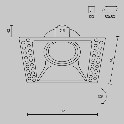 Встраиваемый светильник Technical DL042-01-SQ-B Встраиваемый светильник Technical DL042-01-SQ-B