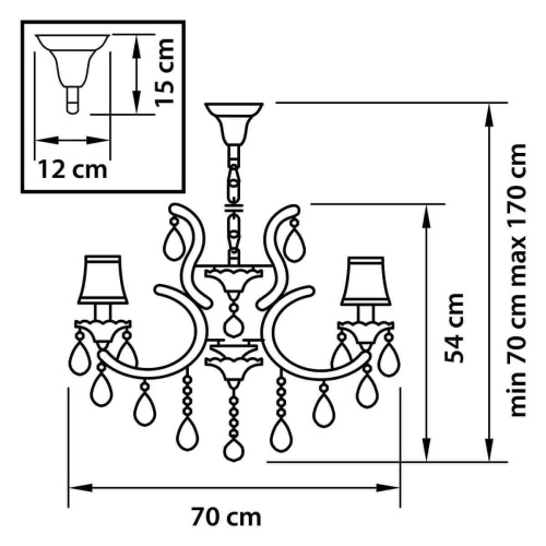 Подвесная люстра Osgona Princia 726081 Подвесная люстра Osgona Princia 726081