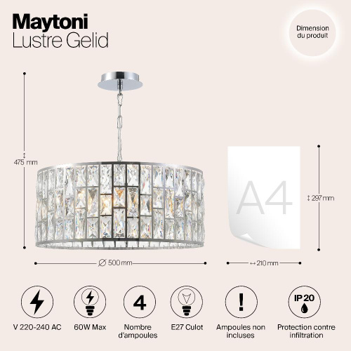 Люстра Maytoni MOD184-PL-04-CH Люстра Maytoni MOD184-PL-04-CH