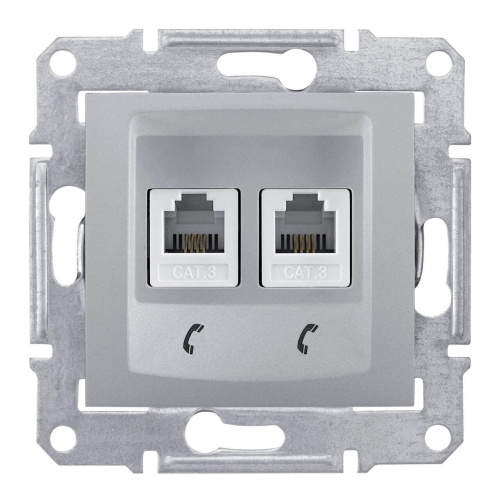 Розетка телефонная 2хRJ11 Schneider Electric Sedna SDN4201160 Розетка телефонная 2хRJ11 Schneider Electric Sedna SDN4201160