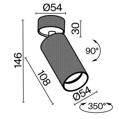 Потолочный светильник Technical C082CL-01-GU10-B Потолочный светильник Technical C082CL-01-GU10-B