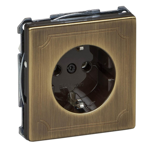 Розетка Schneider Electric Merten Antique/Artec с/з и шторками MTN2301-4143 Розетка Schneider Electric Merten Antique/Artec с/з и шторками MTN2301-4143