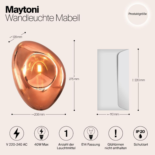 Настенный светильник Maytoni Mabell MOD306WL-01C